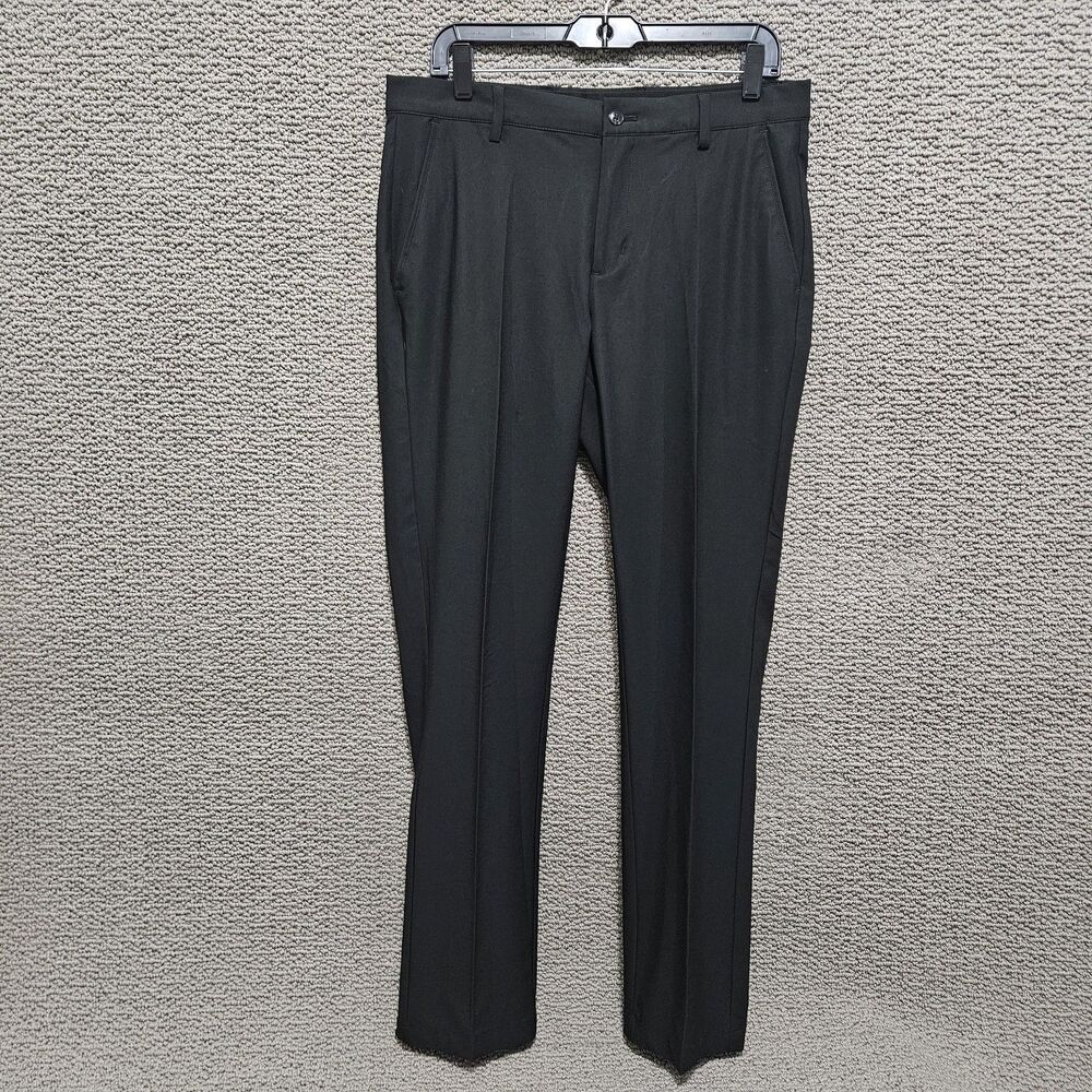 GREG NORMAN Black Classic Travel Microfiber Pants Size 32X32